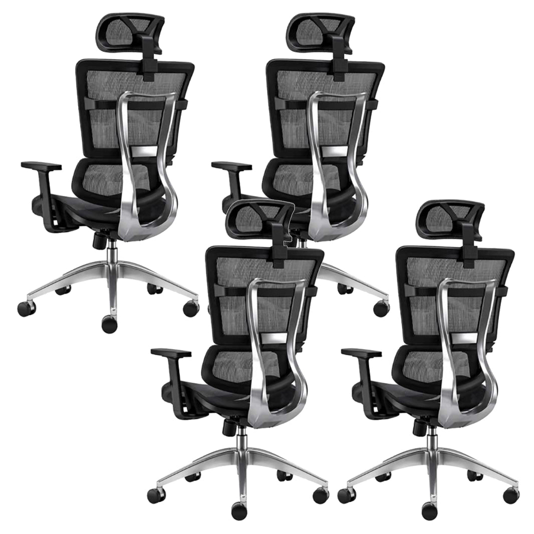 Contemporary Slide Office Chair High Back Adjustable Seat Height Desk Chair 4 Piece Set Clearhalo 'furn' 'furn_office_chair' 'Furniture' 'Office Chairs' 'Office Furniture' 'office_chair' 5856691