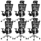 Contemporary Slide Office Chair High Back Adjustable Seat Height Desk Chair 6 Piece Set Clearhalo 'furn' 'furn_office_chair' 'Furniture' 'Office Chairs' 'Office Furniture' 'office_chair' 5856693