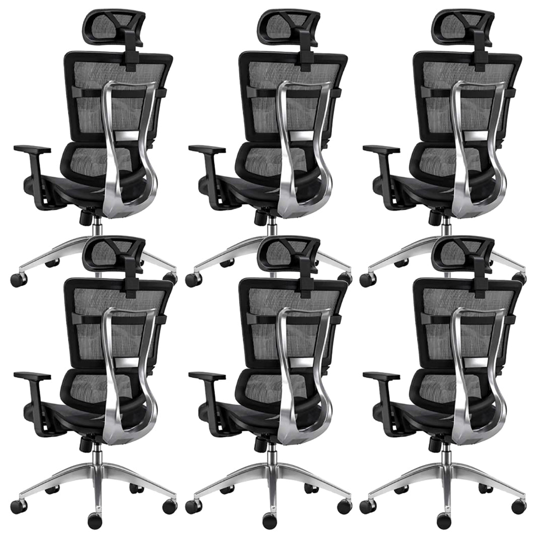 Contemporary Slide Office Chair High Back Adjustable Seat Height Desk Chair 6 Piece Set Clearhalo 'furn' 'furn_office_chair' 'Furniture' 'Office Chairs' 'Office Furniture' 'office_chair' 5856693