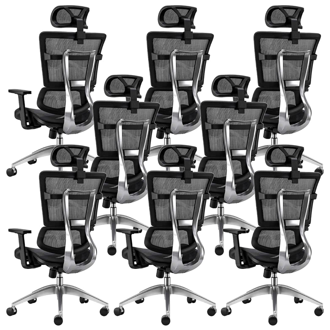 Contemporary Slide Office Chair High Back Adjustable Seat Height Desk Chair 8 Piece Set Clearhalo 'furn' 'furn_office_chair' 'Furniture' 'Office Chairs' 'Office Furniture' 'office_chair' 5856695