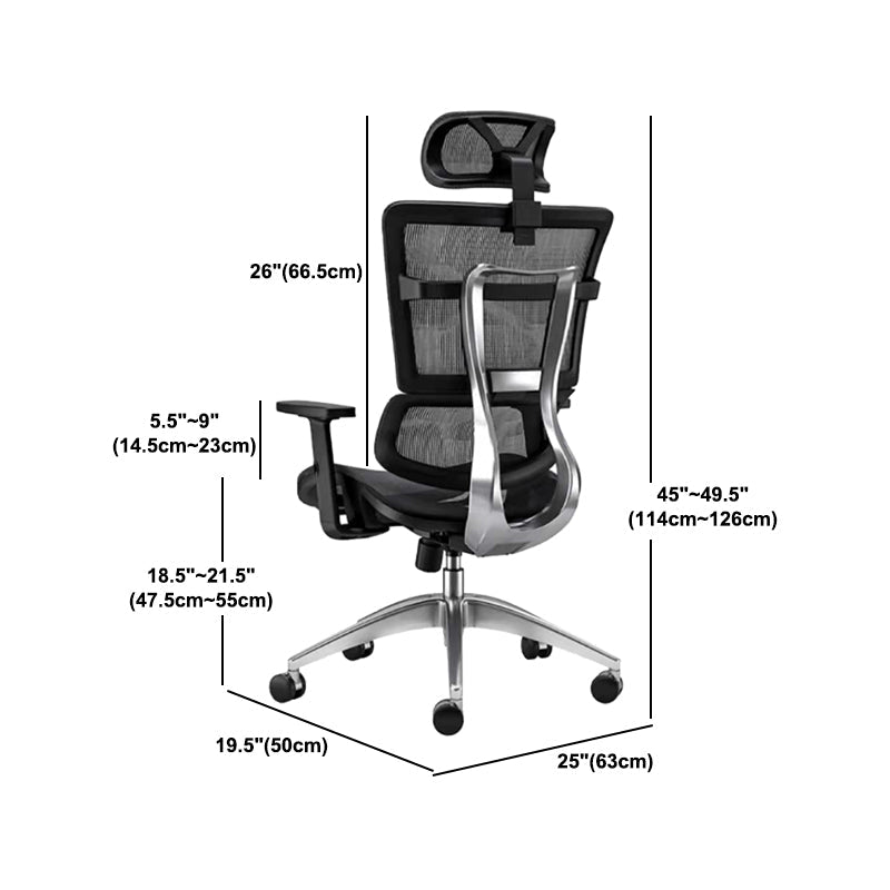 Contemporary Slide Office Chair High Back Adjustable Seat Height Desk Chair Clearhalo 'furn' 'furn_office_chair' 'Furniture' 'Office Chairs' 'Office Furniture' 'office_chair' 5856700