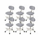 22" Wide Contemporary Office Chair Swivel Upholstered Desk Chair Gray 6 Piece Set With Footrest Clearhalo 'furn' 'furn_office_chair' 'Furniture' 'Office Chairs' 'Office Furniture' 'office_chair' 5856785