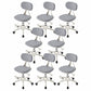 22" Wide Contemporary Office Chair Swivel Upholstered Desk Chair Gray 8 Piece Set With Footrest Clearhalo 'furn' 'furn_office_chair' 'Furniture' 'Office Chairs' 'Office Furniture' 'office_chair' 5856787