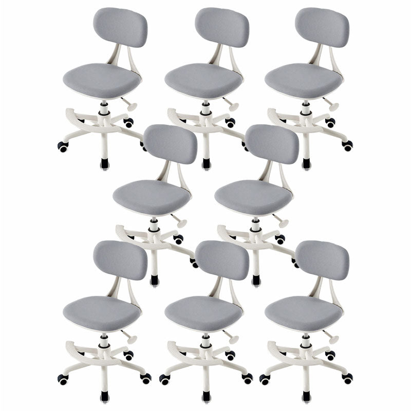 22" Wide Contemporary Office Chair Swivel Upholstered Desk Chair Gray 8 Piece Set With Footrest Clearhalo 'furn' 'furn_office_chair' 'Furniture' 'Office Chairs' 'Office Furniture' 'office_chair' 5856787
