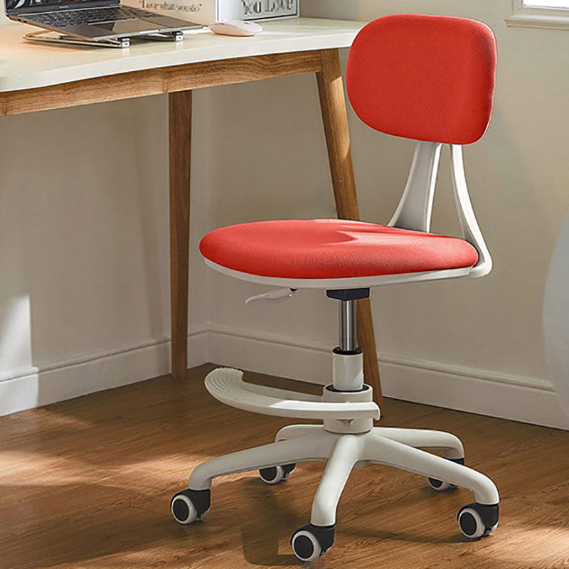 22" Wide Contemporary Office Chair Swivel Upholstered Desk Chair Red 1 Piece With Footrest Clearhalo 'furn' 'furn_office_chair' 'Furniture' 'Office Chairs' 'Office Furniture' 'office_chair' 5856790