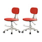 22" Wide Contemporary Office Chair Swivel Upholstered Desk Chair Red 2 Piece Set With Footrest Clearhalo 'furn' 'furn_office_chair' 'Furniture' 'Office Chairs' 'Office Furniture' 'office_chair' 5856792