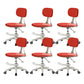 22" Wide Contemporary Office Chair Swivel Upholstered Desk Chair Red 6 Piece Set With Footrest Clearhalo 'furn' 'furn_office_chair' 'Furniture' 'Office Chairs' 'Office Furniture' 'office_chair' 5856795