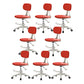 22" Wide Contemporary Office Chair Swivel Upholstered Desk Chair Red 8 Piece Set With Footrest Clearhalo 'furn' 'furn_office_chair' 'Furniture' 'Office Chairs' 'Office Furniture' 'office_chair' 5856797