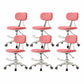 22" Wide Contemporary Office Chair Swivel Upholstered Desk Chair Pink 6 Piece Set With Footrest Clearhalo 'furn' 'furn_office_chair' 'Furniture' 'Office Chairs' 'Office Furniture' 'office_chair' 5856804