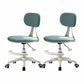 22" Wide Contemporary Office Chair Swivel Upholstered Desk Chair Blue 2 Piece Set With Footrest Clearhalo 'furn' 'furn_office_chair' 'Furniture' 'Office Chairs' 'Office Furniture' 'office_chair' 5856807