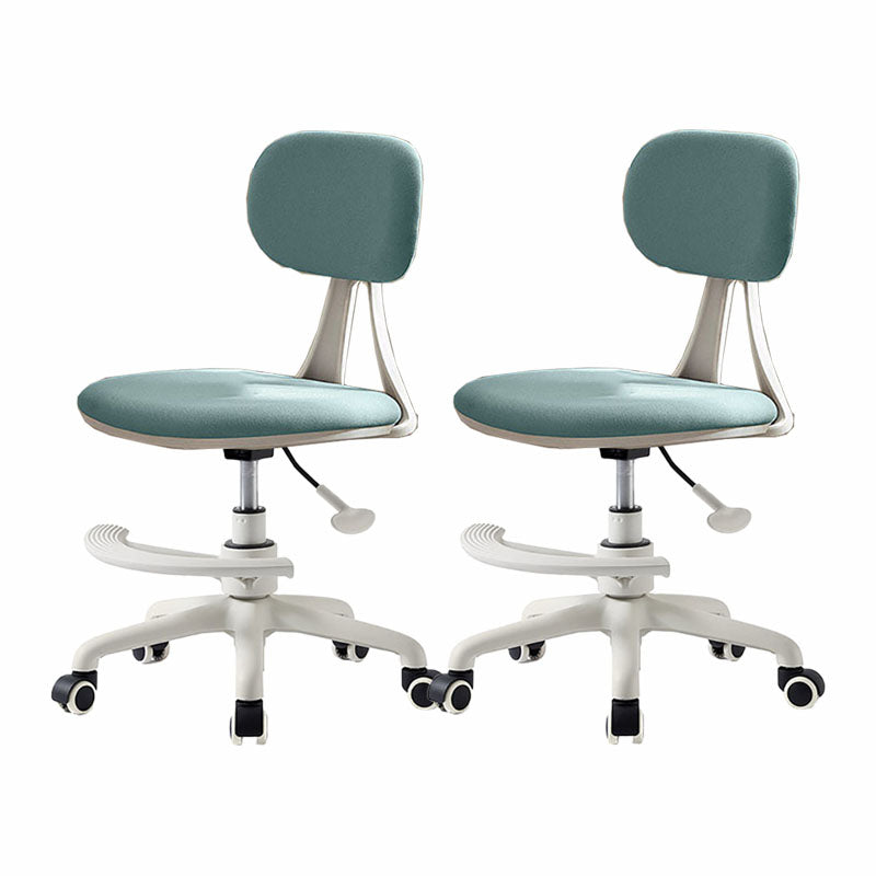22" Wide Contemporary Office Chair Swivel Upholstered Desk Chair Blue 2 Piece Set With Footrest Clearhalo 'furn' 'furn_office_chair' 'Furniture' 'Office Chairs' 'Office Furniture' 'office_chair' 5856807