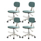 22" Wide Contemporary Office Chair Swivel Upholstered Desk Chair Blue 4 Piece Set With Footrest Clearhalo 'furn' 'furn_office_chair' 'Furniture' 'Office Chairs' 'Office Furniture' 'office_chair' 5856808