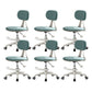 22" Wide Contemporary Office Chair Swivel Upholstered Desk Chair Blue 6 Piece Set With Footrest Clearhalo 'furn' 'furn_office_chair' 'Furniture' 'Office Chairs' 'Office Furniture' 'office_chair' 5856809
