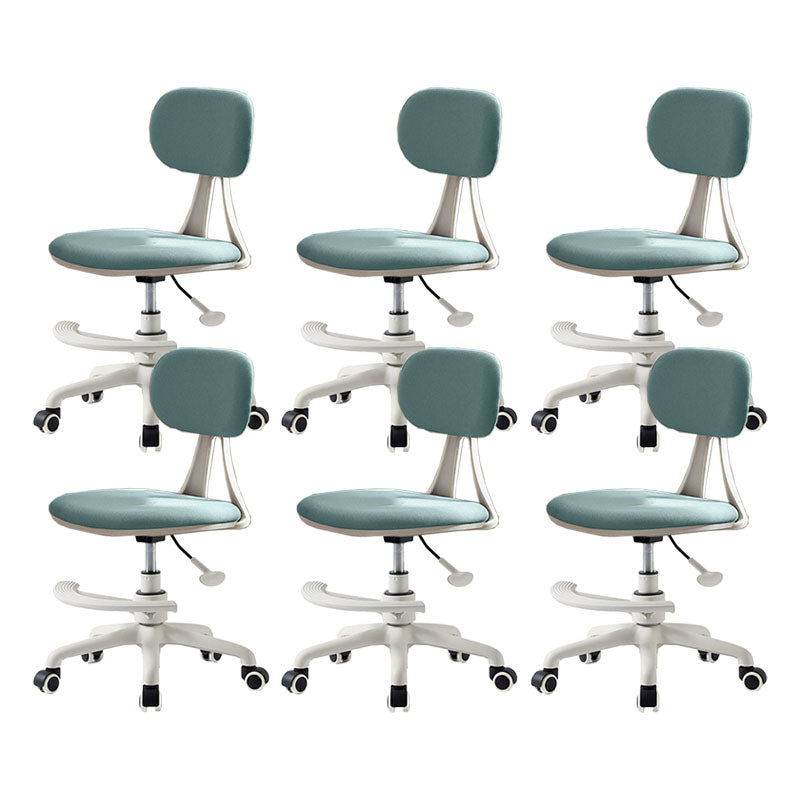 22" Wide Contemporary Office Chair Swivel Upholstered Desk Chair Blue 6 Piece Set With Footrest Clearhalo 'furn' 'furn_office_chair' 'Furniture' 'Office Chairs' 'Office Furniture' 'office_chair' 5856809