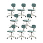 22" Wide Contemporary Office Chair Swivel Upholstered Desk Chair Blue 8 Piece Set With Footrest Clearhalo 'furn' 'furn_office_chair' 'Furniture' 'Office Chairs' 'Office Furniture' 'office_chair' 5856810