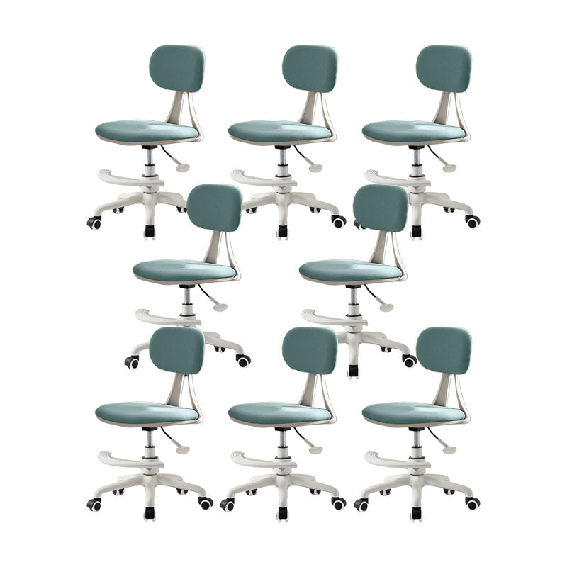 22" Wide Contemporary Office Chair Swivel Upholstered Desk Chair Blue 8 Piece Set With Footrest Clearhalo 'furn' 'furn_office_chair' 'Furniture' 'Office Chairs' 'Office Furniture' 'office_chair' 5856810