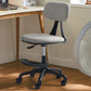 22" Wide Contemporary Office Chair Swivel Upholstered Desk Chair Light Grey 1 Piece With Footrest Clearhalo 'furn' 'furn_office_chair' 'Furniture' 'Office Chairs' 'Office Furniture' 'office_chair' 5856811