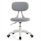 22" Wide Contemporary Office Chair Swivel Upholstered Desk Chair Gray 1 Piece Without Footrest Clearhalo 'furn' 'furn_office_chair' 'Furniture' 'Office Chairs' 'Office Furniture' 'office_chair' 5856816