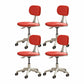 22" Wide Contemporary Office Chair Swivel Upholstered Desk Chair Red 4 Piece Set Without Footrest Clearhalo 'furn' 'furn_office_chair' 'Furniture' 'Office Chairs' 'Office Furniture' 'office_chair' 5856823