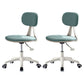 22" Wide Contemporary Office Chair Swivel Upholstered Desk Chair Blue 2 Piece Set Without Footrest Clearhalo 'furn' 'furn_office_chair' 'Furniture' 'Office Chairs' 'Office Furniture' 'office_chair' 5856832
