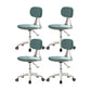 22" Wide Contemporary Office Chair Swivel Upholstered Desk Chair Blue 4 Piece Set Without Footrest Clearhalo 'furn' 'furn_office_chair' 'Furniture' 'Office Chairs' 'Office Furniture' 'office_chair' 5856833