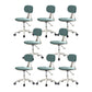 22" Wide Contemporary Office Chair Swivel Upholstered Desk Chair Blue 8 Piece Set Without Footrest Clearhalo 'furn' 'furn_office_chair' 'Furniture' 'Office Chairs' 'Office Furniture' 'office_chair' 5856835