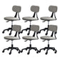 22" Wide Contemporary Office Chair Swivel Upholstered Desk Chair Light Grey 6 Piece Set Without Footrest Clearhalo 'furn' 'furn_office_chair' 'Furniture' 'Office Chairs' 'Office Furniture' 'office_chair' 5856839