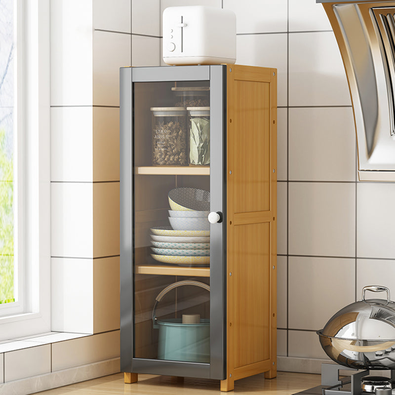 Estantería estándar moderna estante de bambú cerrado con puertas