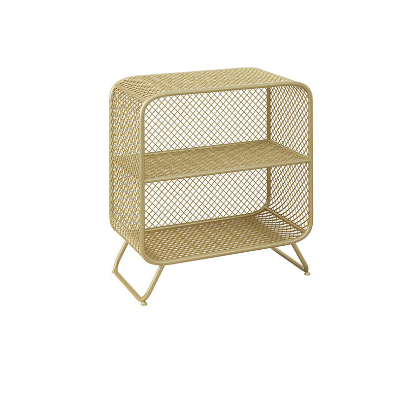 Light Luxury Metal Bookcase Shelf Closed Back Bookcase for Study Room 24"L x 12"W x 28"H Gold Clearhalo 'Bookcases' 'furn' 'furn_bookcases' 'Furniture' 'Office Furniture' 5856868