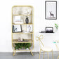 Light Luxury Metal Bookcase Shelf Closed Back Bookcase for Study Room Clearhalo 'Bookcases' 'furn' 'furn_bookcases' 'Furniture' 'Office Furniture' 5856872