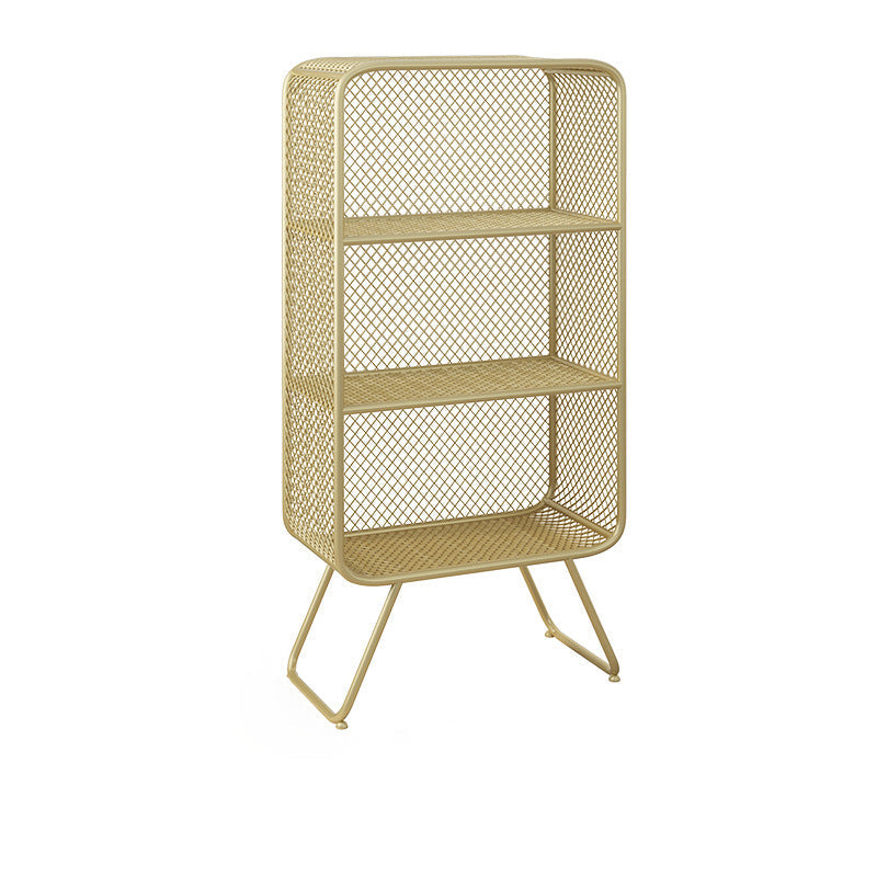 Light Luxury Metal Bookcase Shelf Closed Back Bookcase for Study Room 24"L x 12"W x 47"H Gold Clearhalo 'Bookcases' 'furn' 'furn_bookcases' 'Furniture' 'Office Furniture' 5856873