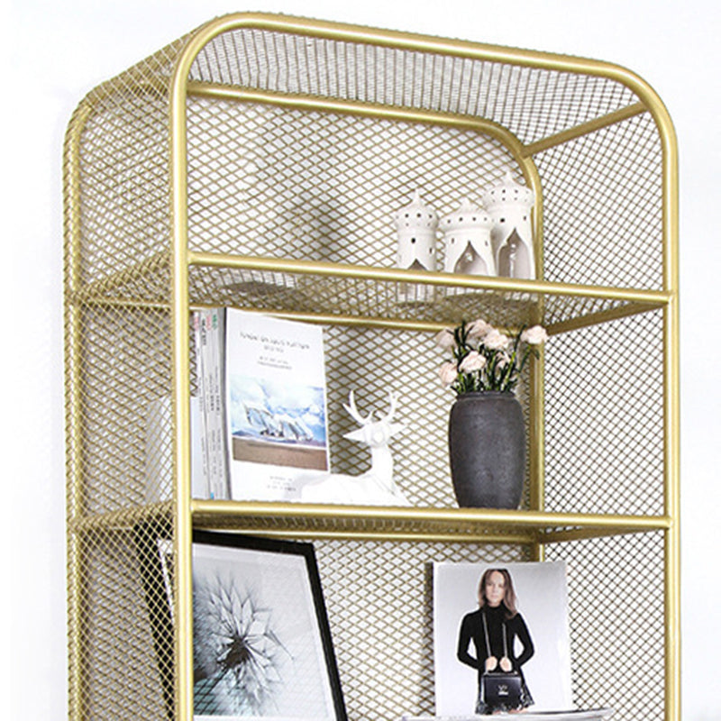 Light Luxury Metal Bookcase Shelf Closed Back Bookcase for Study Room Clearhalo 'Bookcases' 'furn' 'furn_bookcases' 'Furniture' 'Office Furniture' 5856876
