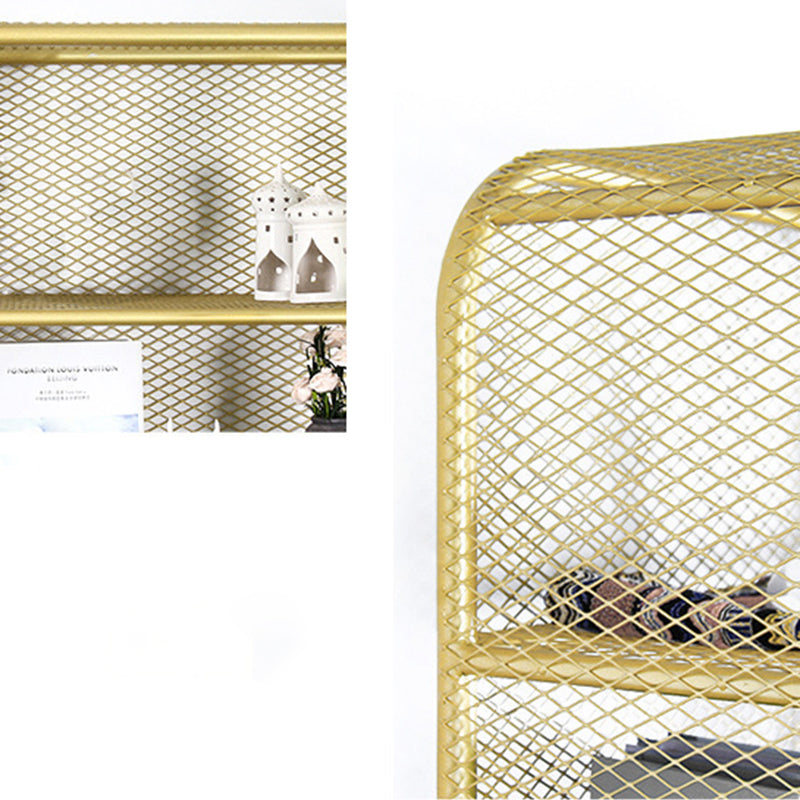 Light Luxury Metal Bookcase Shelf Closed Back Bookcase for Study Room Clearhalo 'Bookcases' 'furn' 'furn_bookcases' 'Furniture' 'Office Furniture' 5856877