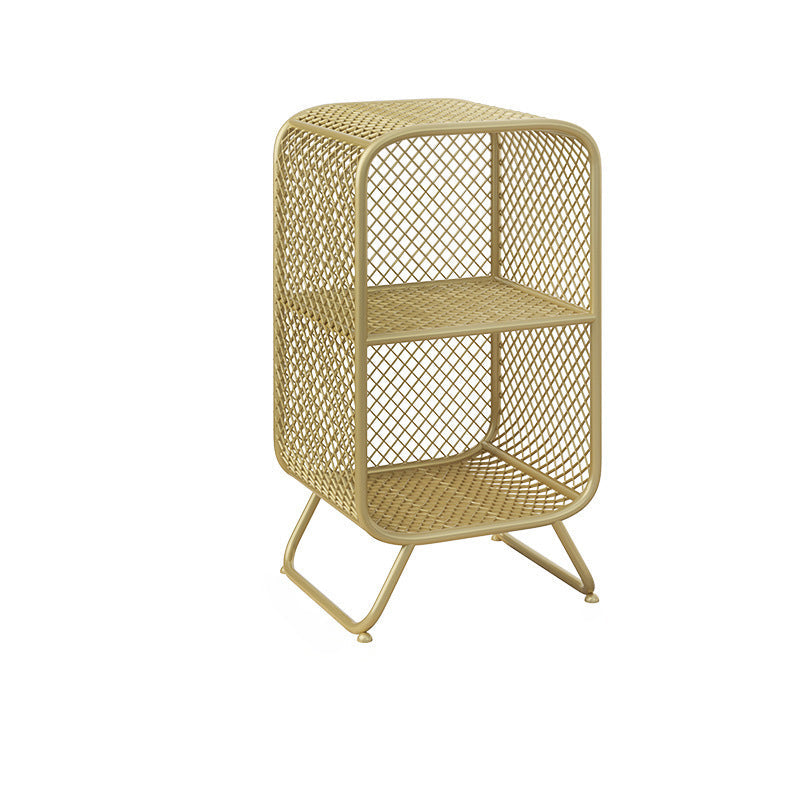 Light Luxury Metal Bookcase Shelf Closed Back Bookcase for Study Room 14"L x 12"W x 26"H Gold Clearhalo 'Bookcases' 'furn' 'furn_bookcases' 'Furniture' 'Office Furniture' 5856878