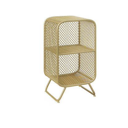 Light Luxury Metal Bookcase Shelf Closed Back Bookcase for Study Room 14"L x 12"W x 26"H Gold Clearhalo 'Bookcases' 'furn' 'furn_bookcases' 'Furniture' 'Office Furniture' 5856878