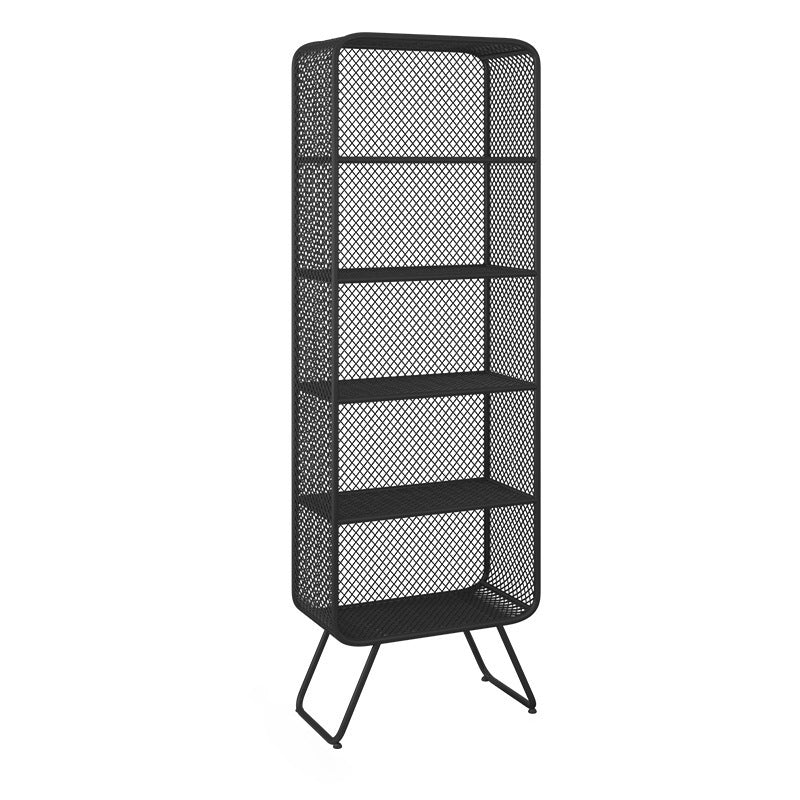 Light Luxury Metal Bookcase Shelf Closed Back Bookcase for Study Room 31"L x 16"W x 71"H Black Clearhalo 'Bookcases' 'furn' 'furn_bookcases' 'Furniture' 'Office Furniture' 5856885