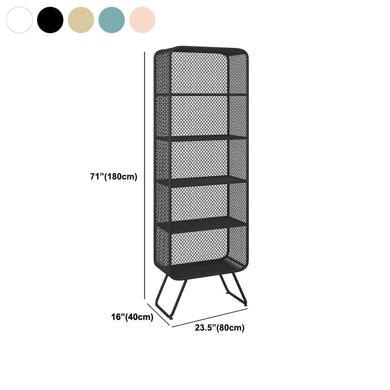 Light Luxury Metal Bookcase Shelf Closed Back Bookcase for Study Room Clearhalo 'Bookcases' 'furn' 'furn_bookcases' 'Furniture' 'Office Furniture' 5856892