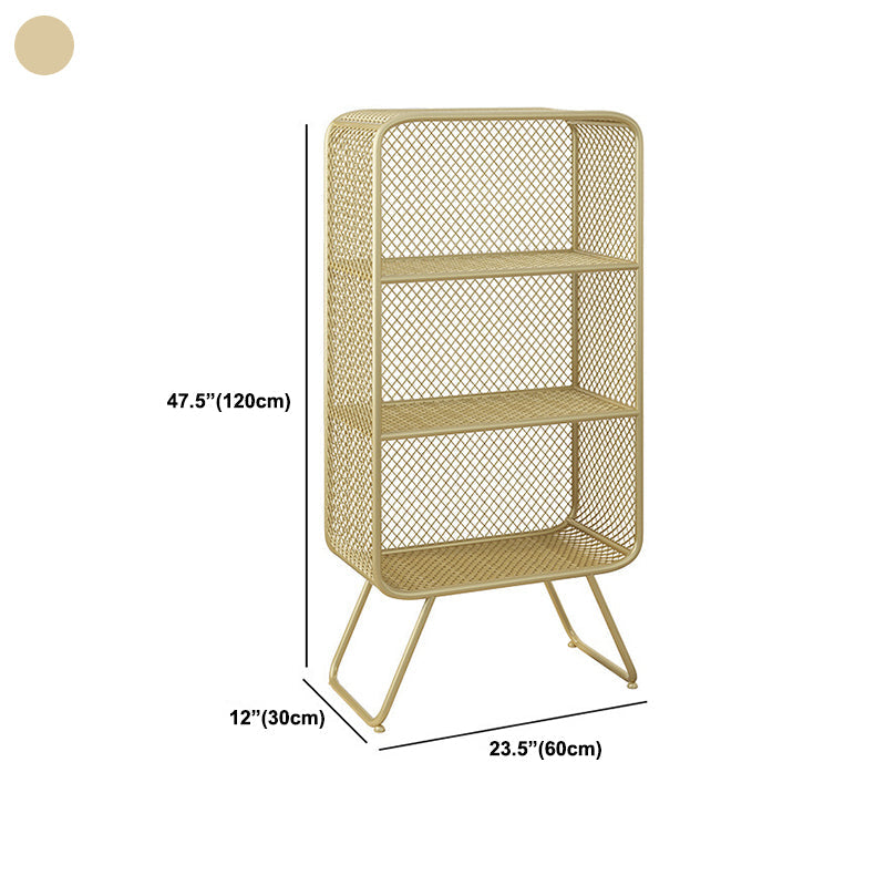 Light Luxury Metal Bookcase Shelf Closed Back Bookcase for Study Room Clearhalo 'Bookcases' 'furn' 'furn_bookcases' 'Furniture' 'Office Furniture' 5856893