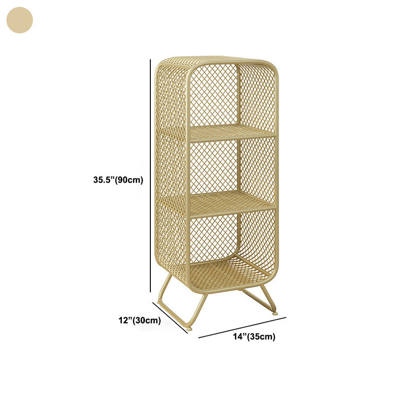 Light Luxury Metal Bookcase Shelf Closed Back Bookcase for Study Room Clearhalo 'Bookcases' 'furn' 'furn_bookcases' 'Furniture' 'Office Furniture' 5856896