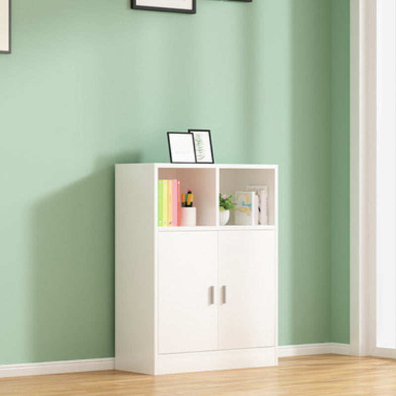 Étagère de livre en bois d'ingénierie contemporaine verticale librasse arrière fermée pour la maison