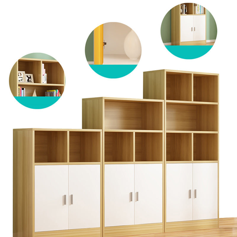 Étagère de livre en bois d'ingénierie contemporaine verticale librasse arrière fermée pour la maison