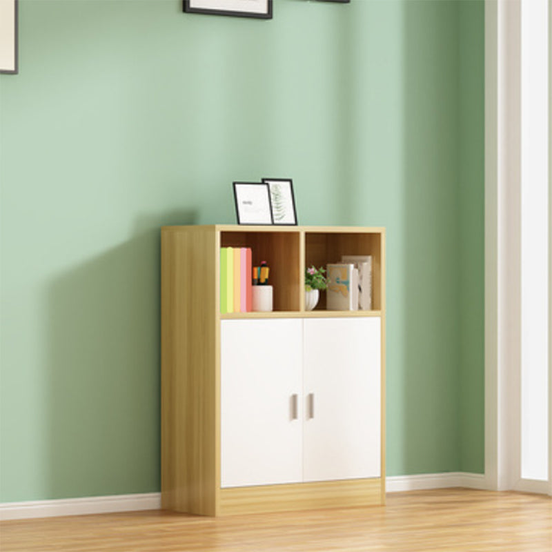 Étagère de livre en bois d'ingénierie contemporaine verticale librasse arrière fermée pour la maison