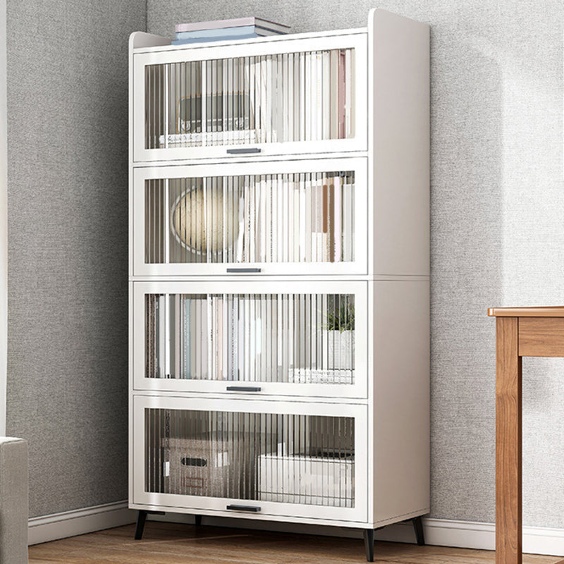 Libreria in legno ingegnerizzato in legno con porte chiuse in libreria incluse