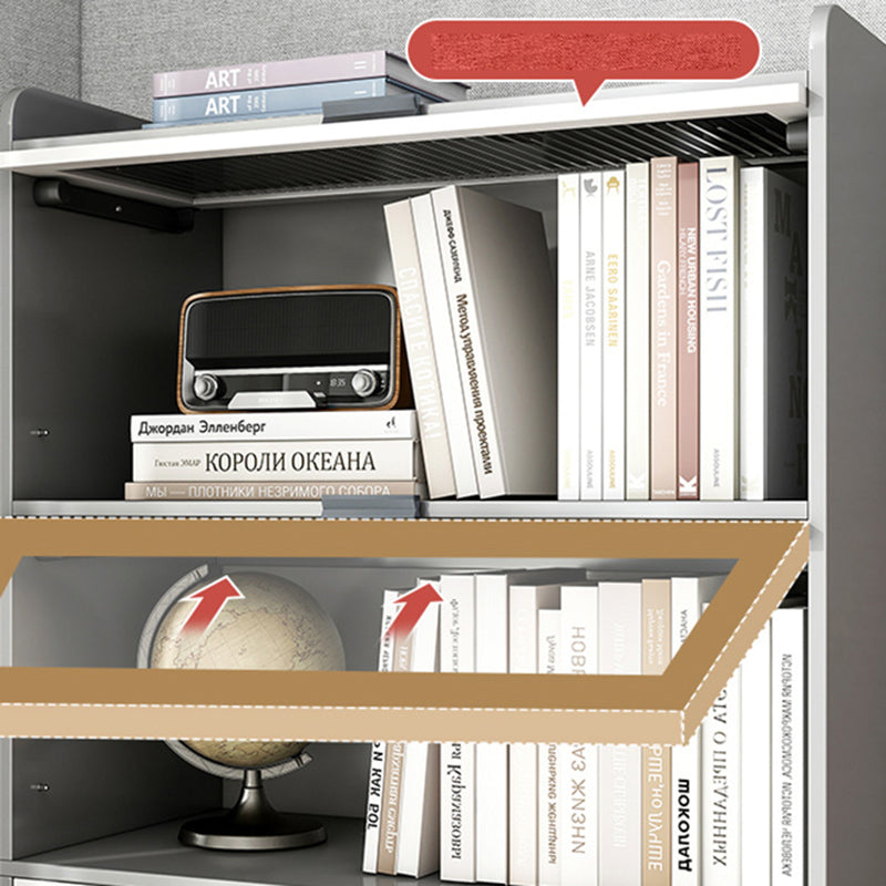 Libreria in legno ingegnerizzato in legno con porte chiuse in libreria incluse