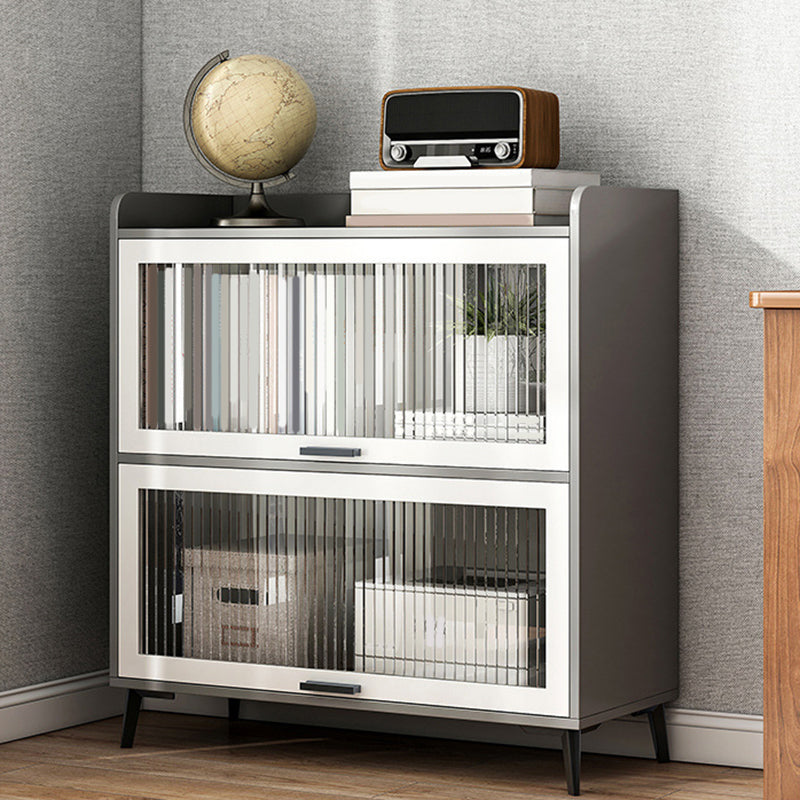 Libreria in legno ingegnerizzato in legno con porte chiuse in libreria incluse