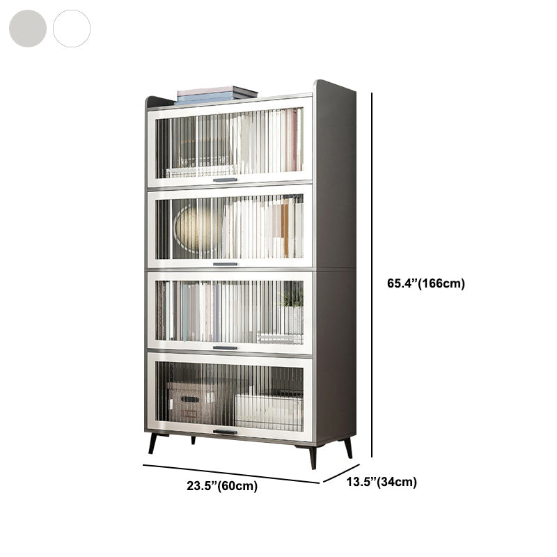 Libreria in legno ingegnerizzato in legno con porte chiuse in libreria incluse