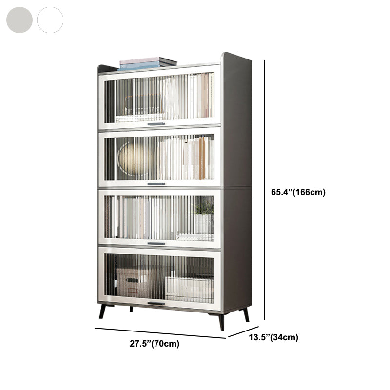 Libreria in legno ingegnerizzato in legno con porte chiuse in libreria incluse