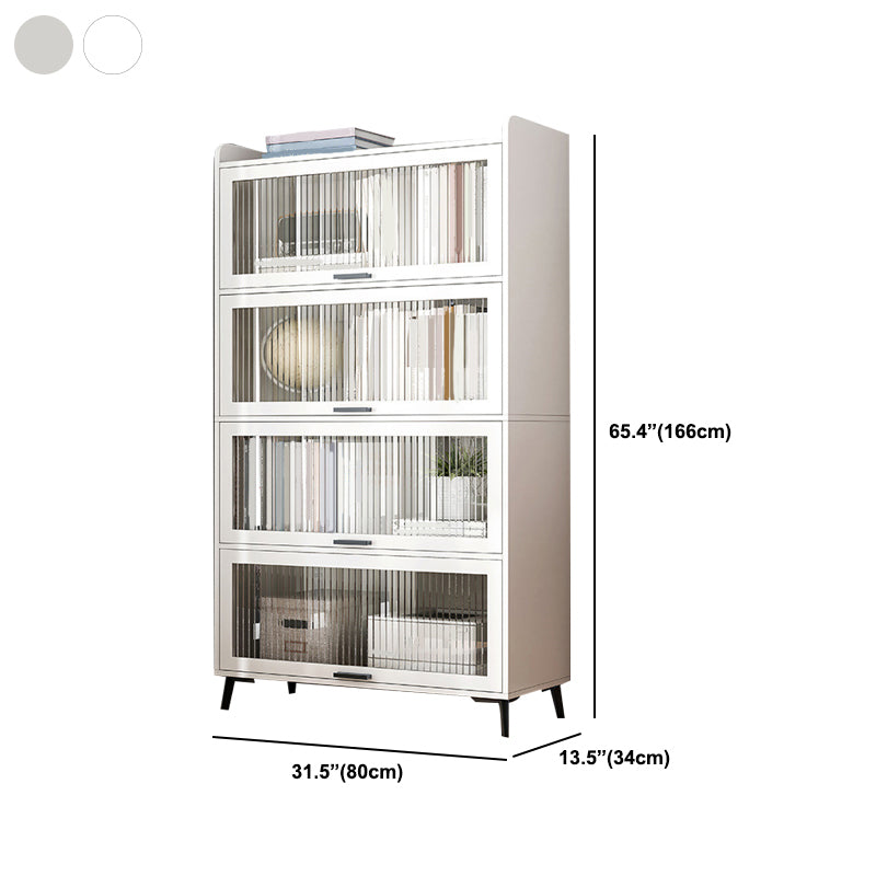 Libreria in legno ingegnerizzato in legno con porte chiuse in libreria incluse