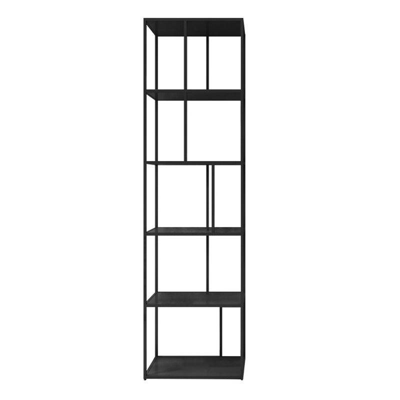 Metal Open Book Shelf Contemporary Home Shelf Bookcase with Shelves 24"L x 10"W x 71"H Black Clearhalo 'Bookcases' 'furn' 'furn_bookcases' 'Furniture' 'Office Furniture' 5857132