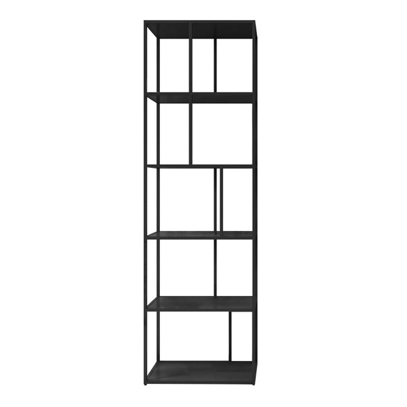 Metal Open Book Shelf Contemporary Home Shelf Bookcase with Shelves 31"L x 10"W x 71"H Black Clearhalo 'Bookcases' 'furn' 'furn_bookcases' 'Furniture' 'Office Furniture' 5857133